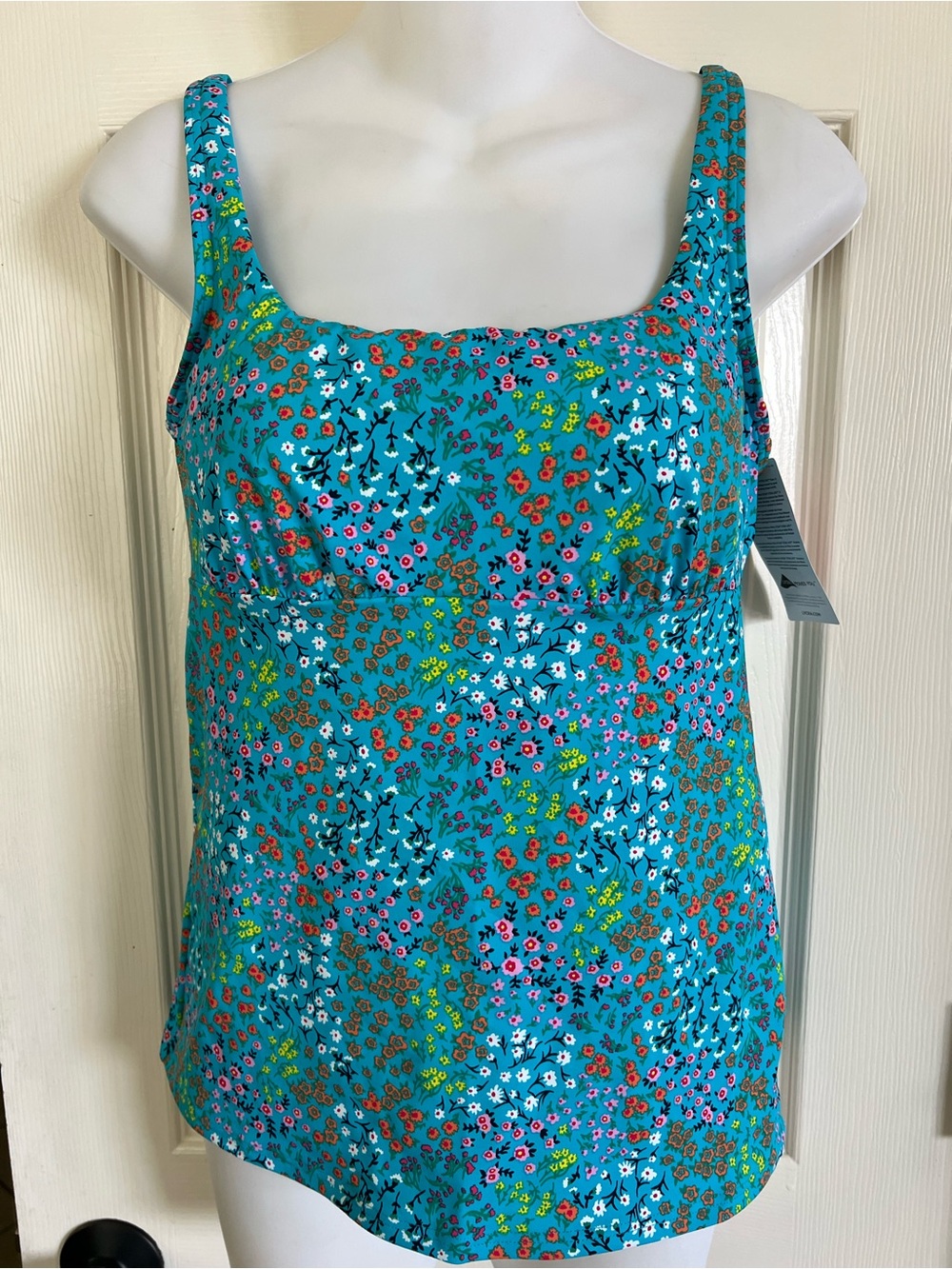 NWT Lands' End Square-Neck Underwire Tankini Swimsuit Top
